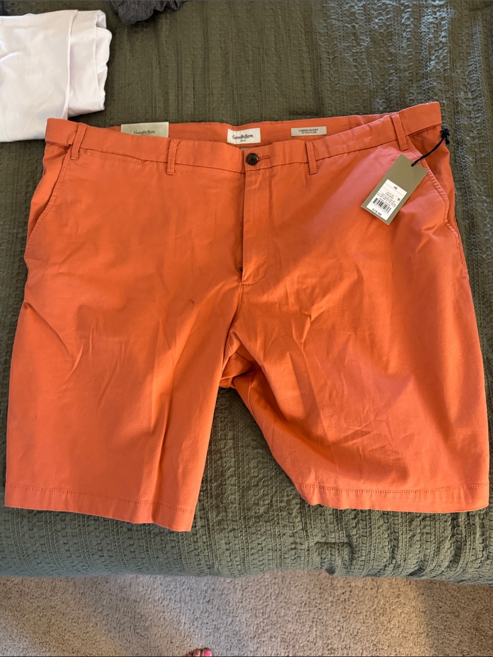 Goodfellow & Co Orange Flat-Front Men's Chino Shorts